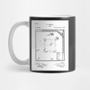 Baseball Patent - Sports Fan Softball Baseball Art - White Mug